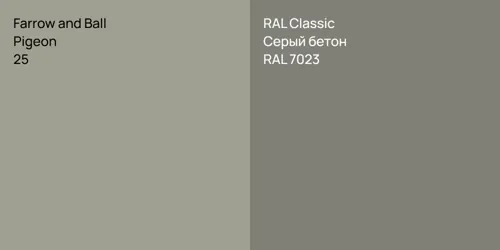 25 Pigeon vs RAL 7023 Серый бетон