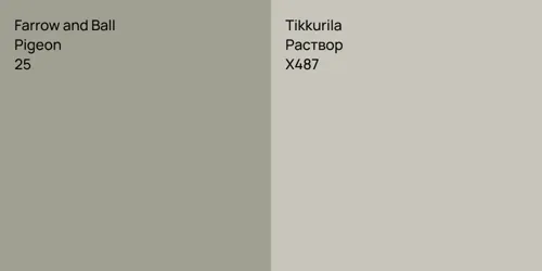 25 Pigeon vs X487 Раствор