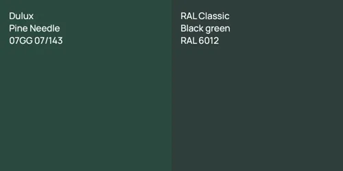 07GG 07/143 Pine Needle vs RAL 6012  Black green