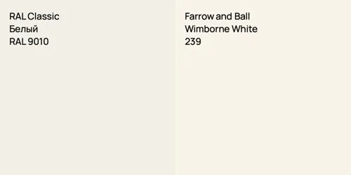 RAL 9010 Белый vs 239 Wimborne White