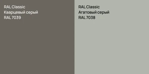 RAL 7039 Кварцевый серый vs RAL 7038 Агатовый серый