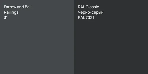 31 Railings vs RAL 7021 Чёрно-серый
