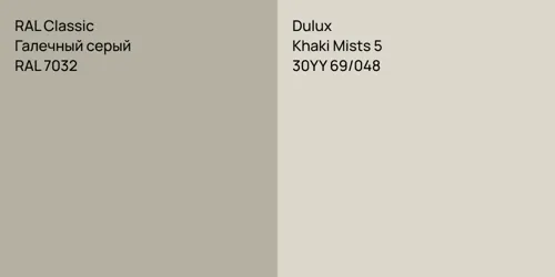 RAL 7032 Галечный серый vs 30YY 69/048 Khaki Mists 5