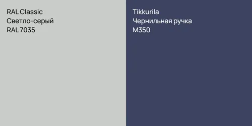 RAL 7035 Светло-серый vs M350 Чернильная ручка