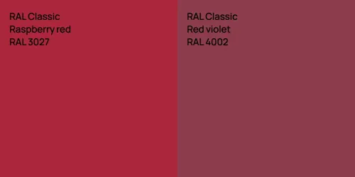 RAL 3027  Raspberry red vs RAL 4002  Red violet