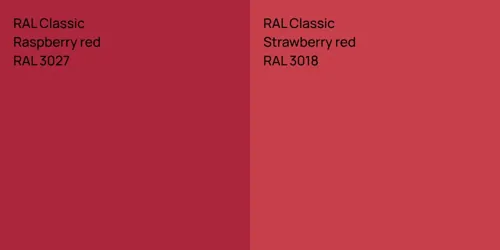 RAL 3027  Raspberry red vs RAL 3018  Strawberry red