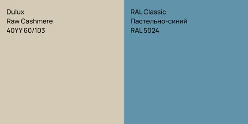 40YY 60/103 Raw Cashmere vs RAL 5024 Пастельно-синий