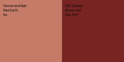 64 Red Earth vs RAL 3011  Brown red