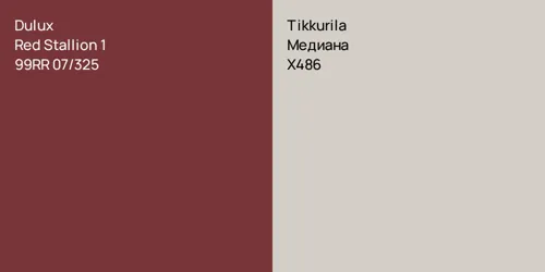 99RR 07/325 Red Stallion 1 vs X486 Медиана