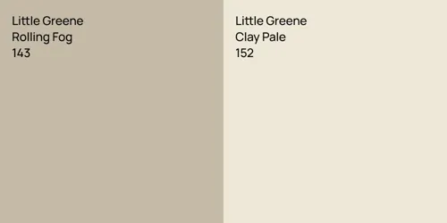 143 Rolling Fog vs 152 Clay Pale