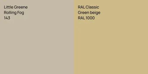 143 Rolling Fog vs RAL 1000  Green beige