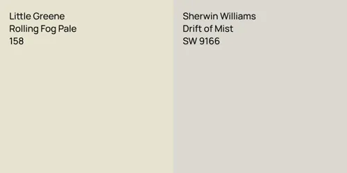 158 Rolling Fog Pale vs SW 9166 Drift of Mist
