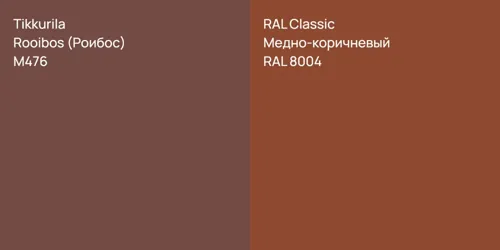 M476 Rooibos (Роибос) vs RAL 8004 Медно-коричневый