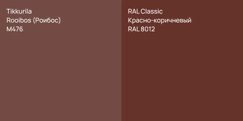 M476 Rooibos (Роибос) vs RAL 8012 Красно-коричневый