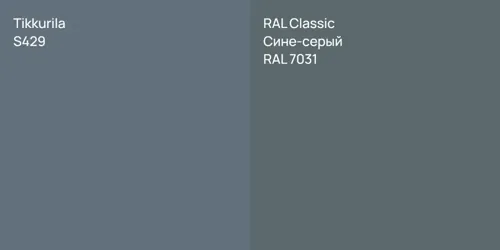 S429 null vs RAL 7031 Сине-серый