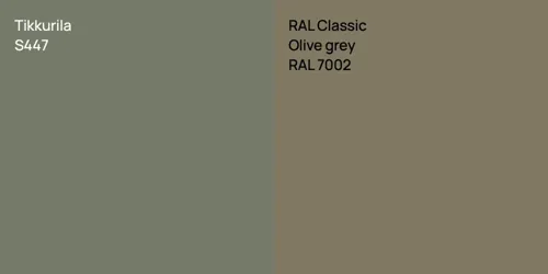S447 null vs RAL 7002  Olive grey