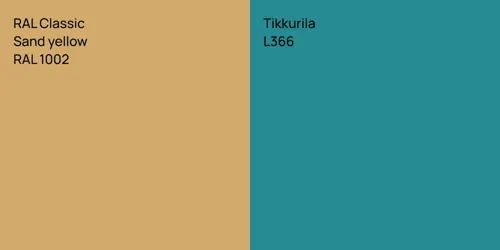 RAL 1002  Sand yellow vs L366 null