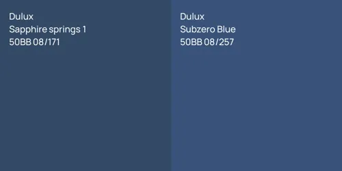 50BB 08/171 Sapphire springs 1 vs 50BB 08/257 Subzero Blue
