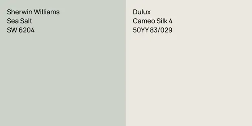 SW 6204 Sea Salt vs 50YY 83/029 Cameo Silk 4