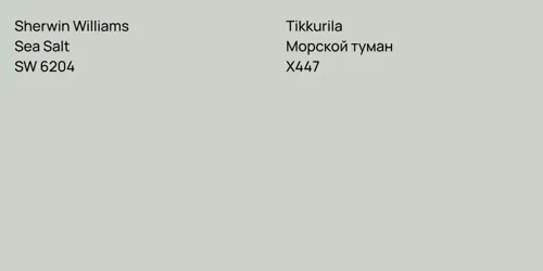 SW 6204 Sea Salt vs X447 Морской туман