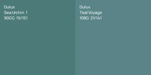 90GG 19/151 Sea Urchin 1 vs 10BG 21/141 Teal Voyage