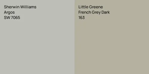 SW 7065 Argos vs 163 French Grey Dark