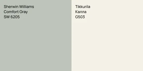 SW 6205 Comfort Gray vs G503 Калла