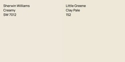 SW 7012 Creamy vs 152 Clay Pale