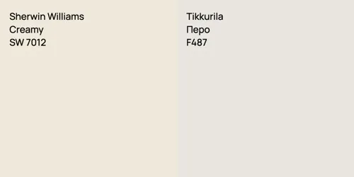 SW 7012 Creamy vs F487 Перо