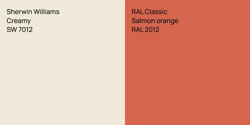 SW 7012 Creamy vs RAL 2012  Salmon orange