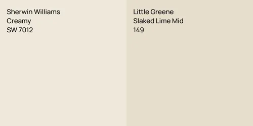 SW 7012 Creamy vs 149 Slaked Lime Mid