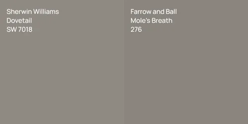 SW 7018 Dovetail vs 276 Mole's Breath