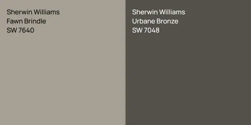 SW 7640 Fawn Brindle vs SW 7048 Urbane Bronze