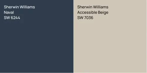 SW 6244 Naval vs SW 7036 Accessible Beige