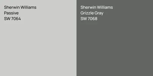SW 7064 Passive vs SW 7068 Grizzle Gray