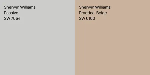 SW 7064 Passive vs SW 6100 Practical Beige