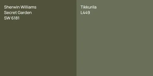 SW 6181 Secret Garden vs L449 