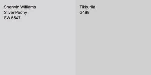 SW 6547 Silver Peony vs G488 