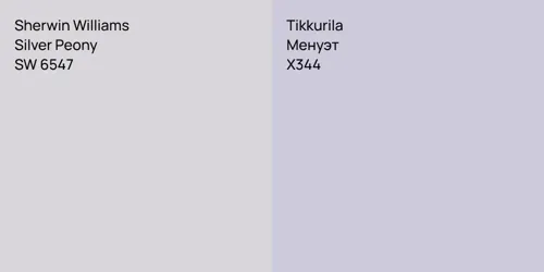 SW 6547 Silver Peony vs X344 Менуэт