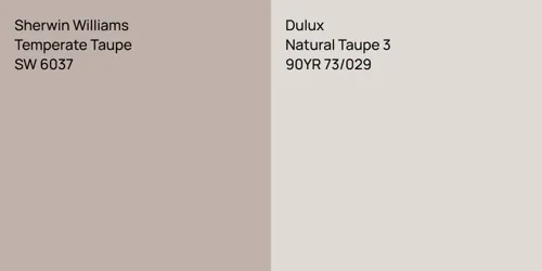 SW 6037 Temperate Taupe vs 90YR 73/029 Natural Taupe 3