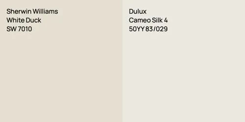 SW 7010 White Duck vs 50YY 83/029 Cameo Silk 4