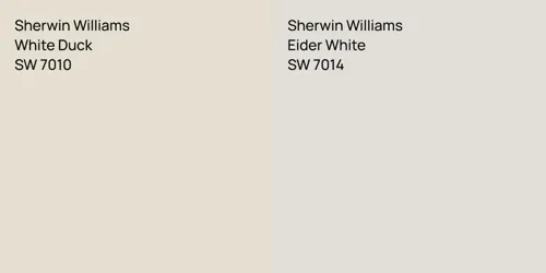 SW 7010 White Duck vs SW 7014 Eider White