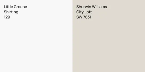 129 Shirting vs SW 7631 City Loft