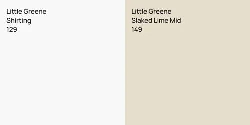 129 Shirting vs 149 Slaked Lime Mid