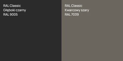 RAL 9004  Signal black vs RAL 7039 Кварцевый серый