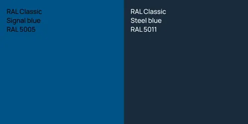 RAL 5005  Signal blue vs RAL 5011  Steel blue