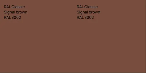 RAL 8002  Signal brown vs RAL 8002  Signal brown