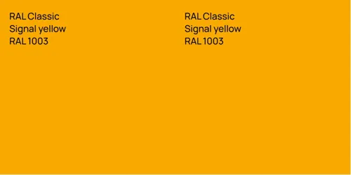 RAL 1003  Signal yellow vs RAL 1003  Signal yellow