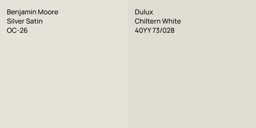 OC-26 Silver Satin vs 40YY 73/028 Chiltern White