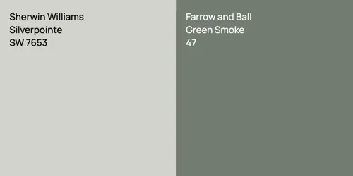 SW 7653 Silverpointe vs 47 Green Smoke